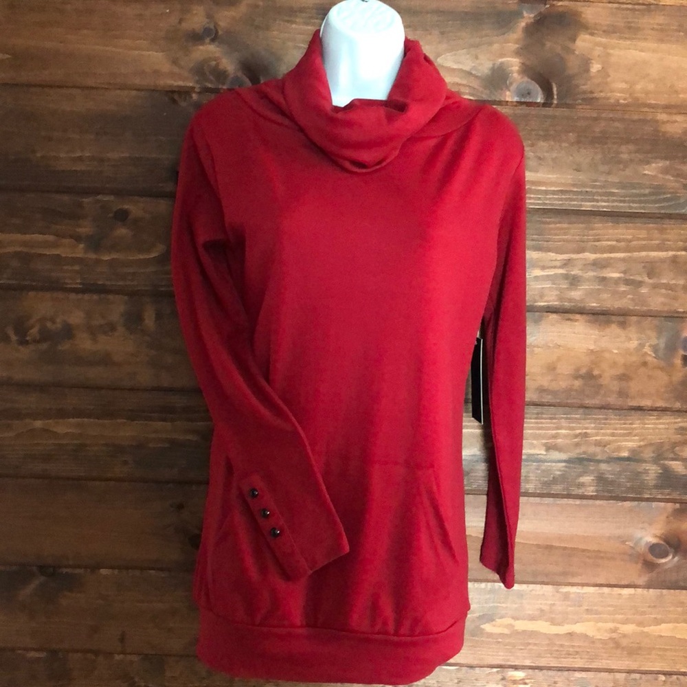 Women's Red Sofishie Turtleneck Small w/pocket